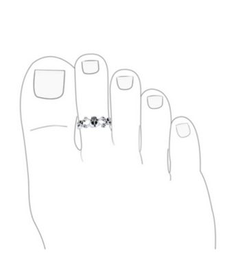 Set of 2 Nautical Fish Bone and Punk Rocker Skull Midi Toe Ring Sterling Silver