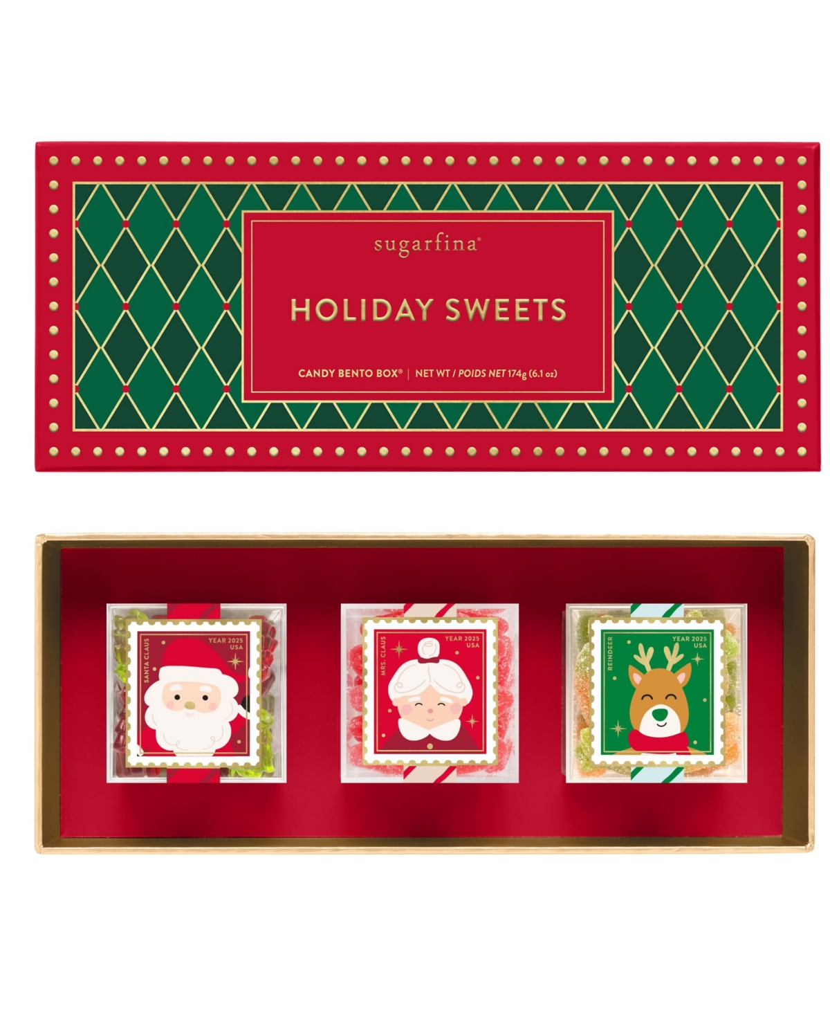 Sugarfina Happy Holiday Candy Bento Box, 3 piece