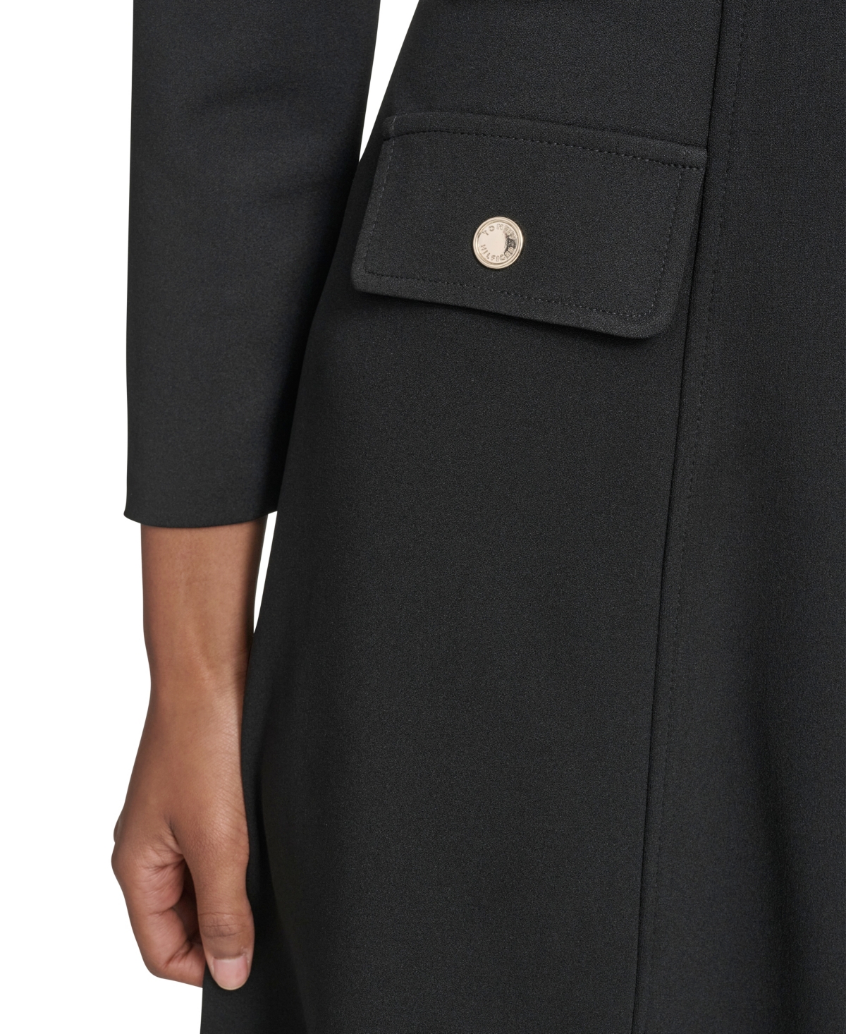 Tommy Hilfiger Women's Zip-Front Fit and Flare Dress