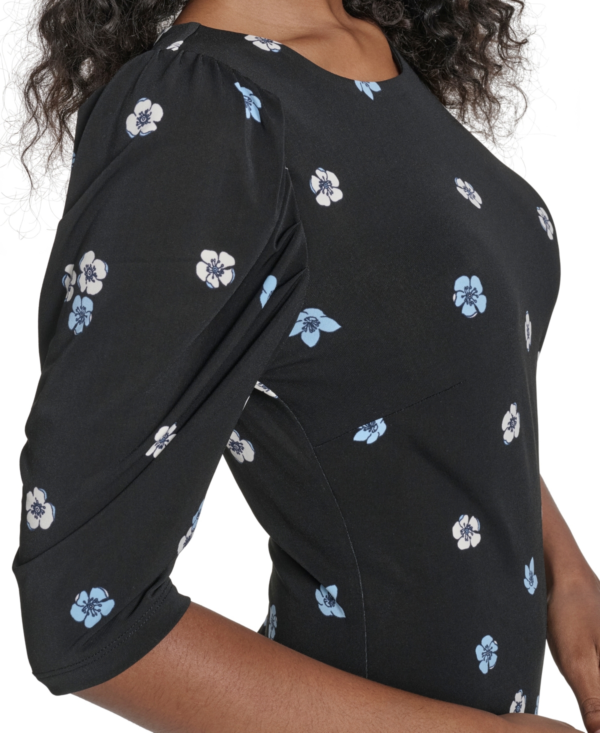 Tommy Hilfiger Women's Floral Print Crewneck Shift Dress