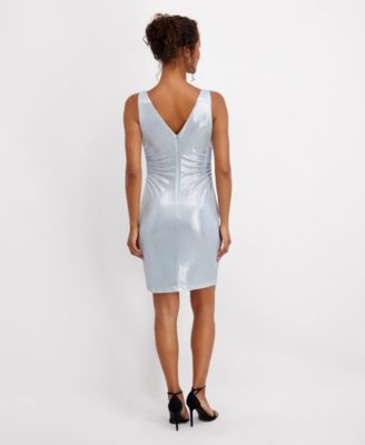 Women's Foil Cowl Neck Dress