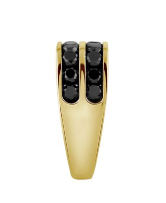 Men's Diamond Ring (3 ct. t.w.) in Silver Rhodium with Yellow Plating