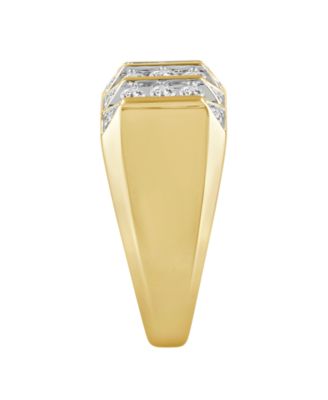 Men's Diamond Ring (1 ct. t.w.) in 10k Yellow Gold with Rhodium