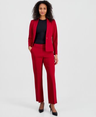 Women's Mid-Rise Pull-On Straight-Leg Pants, Regular & Petite