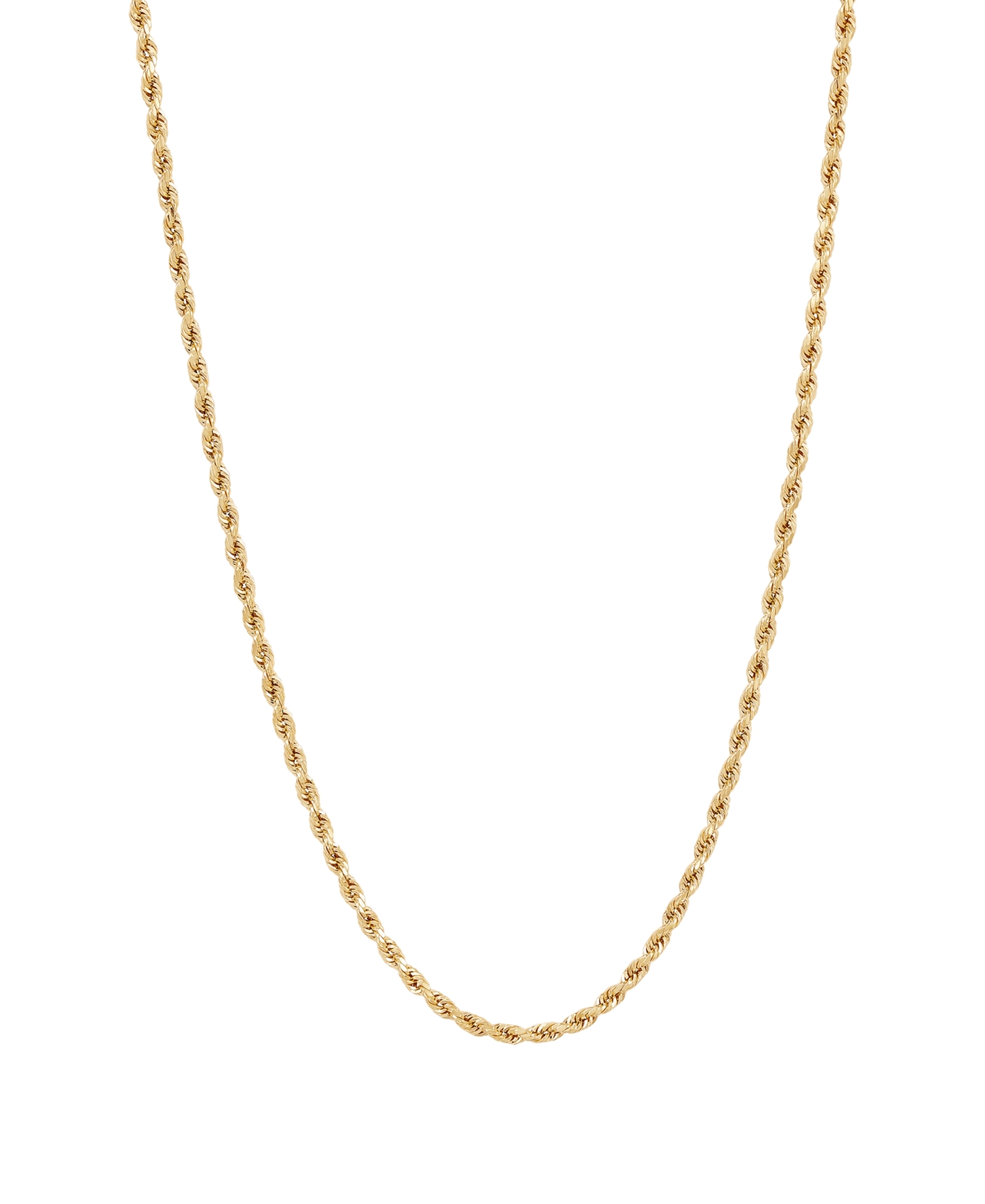 Macy's Glitter Rope Chain Necklace in 14K Yellow Gold