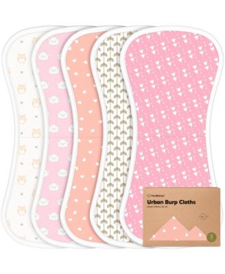 Kids Urban Baby Burp Cloths, Organic Burping Cloth for Babies, Burp Rags for Baby Girls, Boys