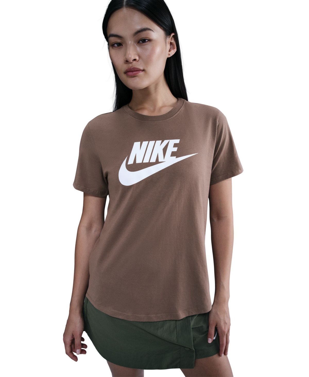Nike Sportswear Women's Essentials Logo T-shirt In Brown