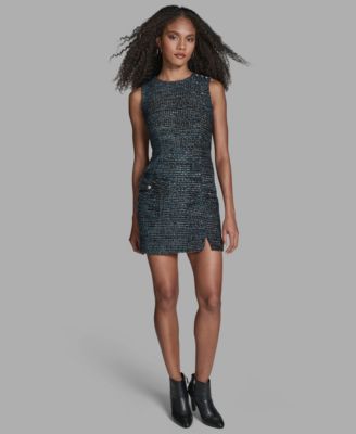 Women's Sleeveless Tweed Dress