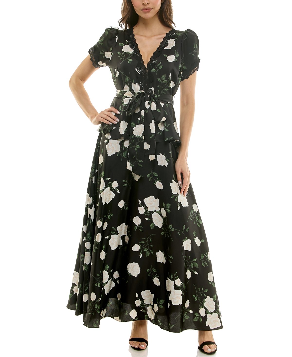 Taylor Women's V-Neck Short-Sleeve Dress