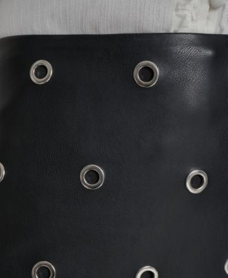 Women's Grommet A-Line Mini Skirt