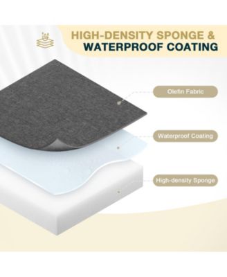 46" x 18" Outdoor Bench Cushion with Waterproof and Fade-Resistant Olefin Fabric