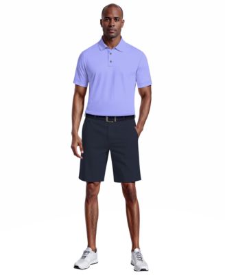 Men's Micro Geometric Print Short-Sleeve Golf Polo Shirt