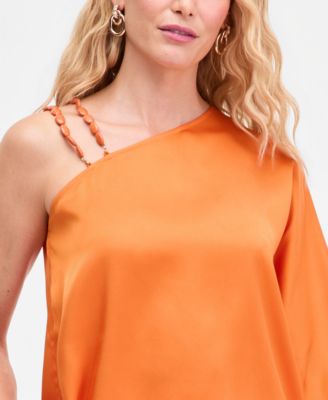 Women's Asymmetric Beaded-Strap Top, Exclusively at Macy's
