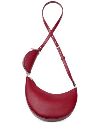 Duo Medium Pebbled Leather Crossbody Bag