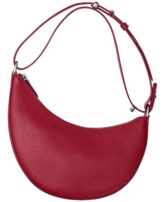 Duo Medium Pebbled Leather Crossbody Bag