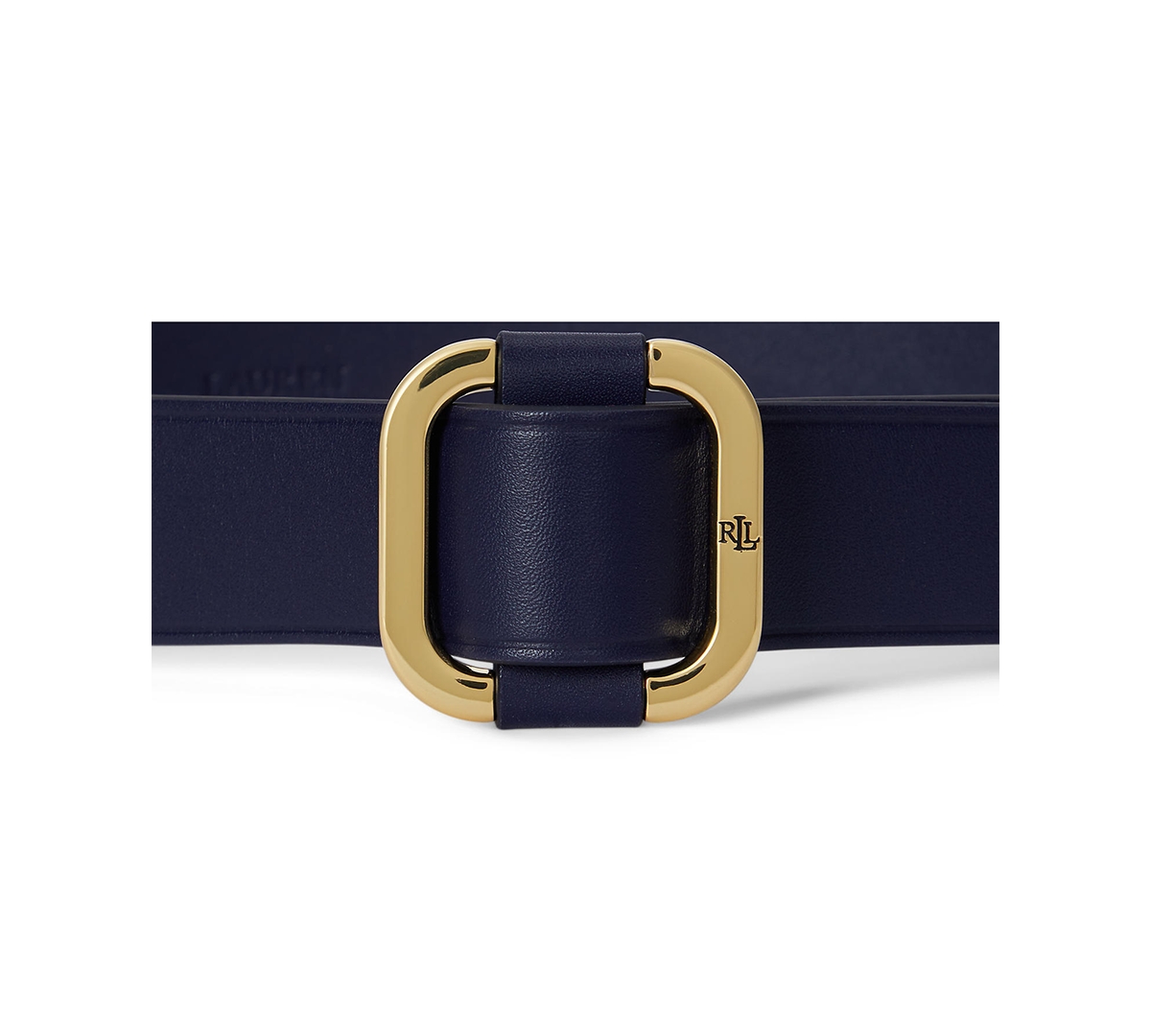 Ralph Lauren Women's Slide Buckle Leather Belt In Blue