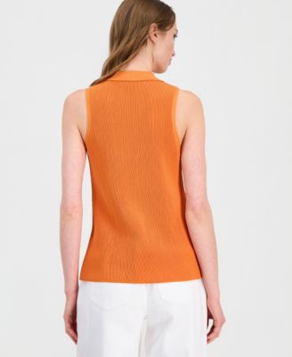 Women's Sleeveless Polo Sweater