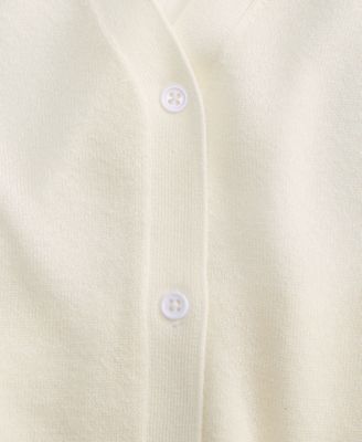 Women's Lightweight Metallic-Knit V-Neck Cardigan, Macy's Exclusive 