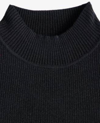 Women's Sleeveless Metallic Knit Mock-Neck Sweater, Macy's Exclusive