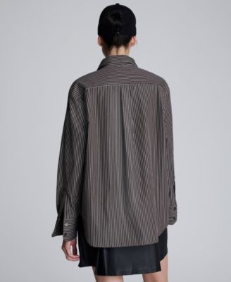 Women's Striped Button Top