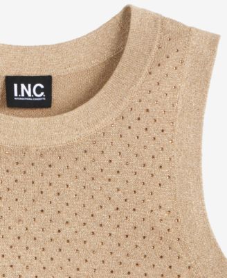 Women's Studded Metallic-Knit Tank, Macy's Exclusive
