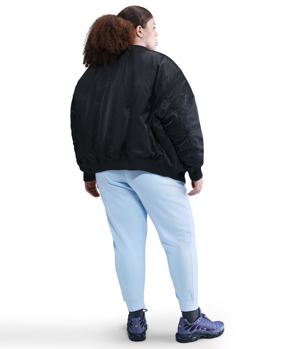 Nike Plus Size Active Sportswear Club Mid-rise Fleece Jogger Pants In Blue