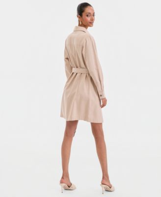 Women's Long-Sleeve Belted Shirtdress, Macy's Exclusive