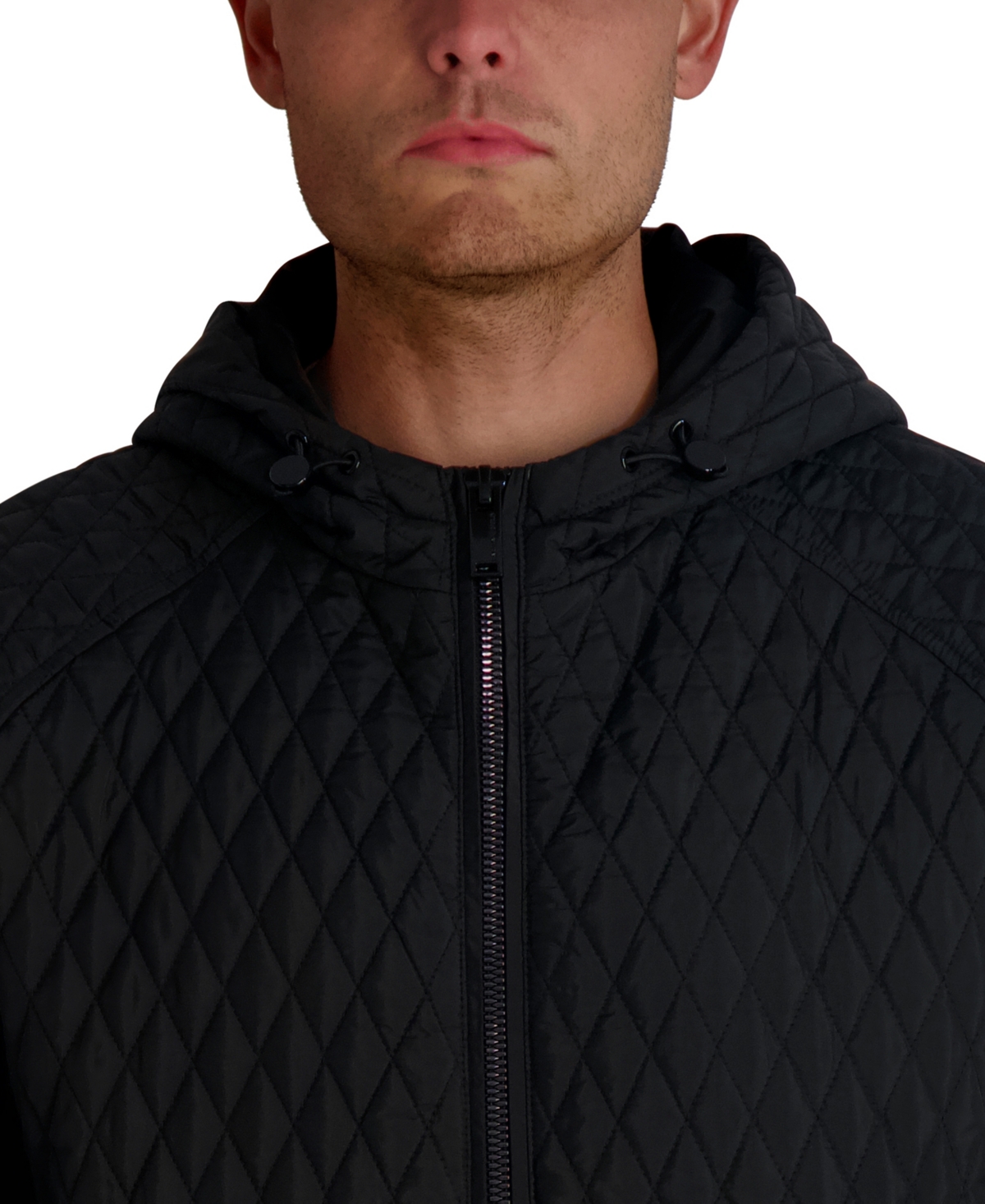 Karl Lagerfeld Paris Men's Diamond Quilted Bomber Jacket