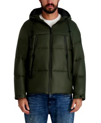 Men's Midweight Hooded Puffer Pockets Jacket