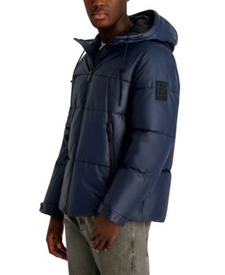 Men's Midweight Hooded Puffer Pockets Jacket