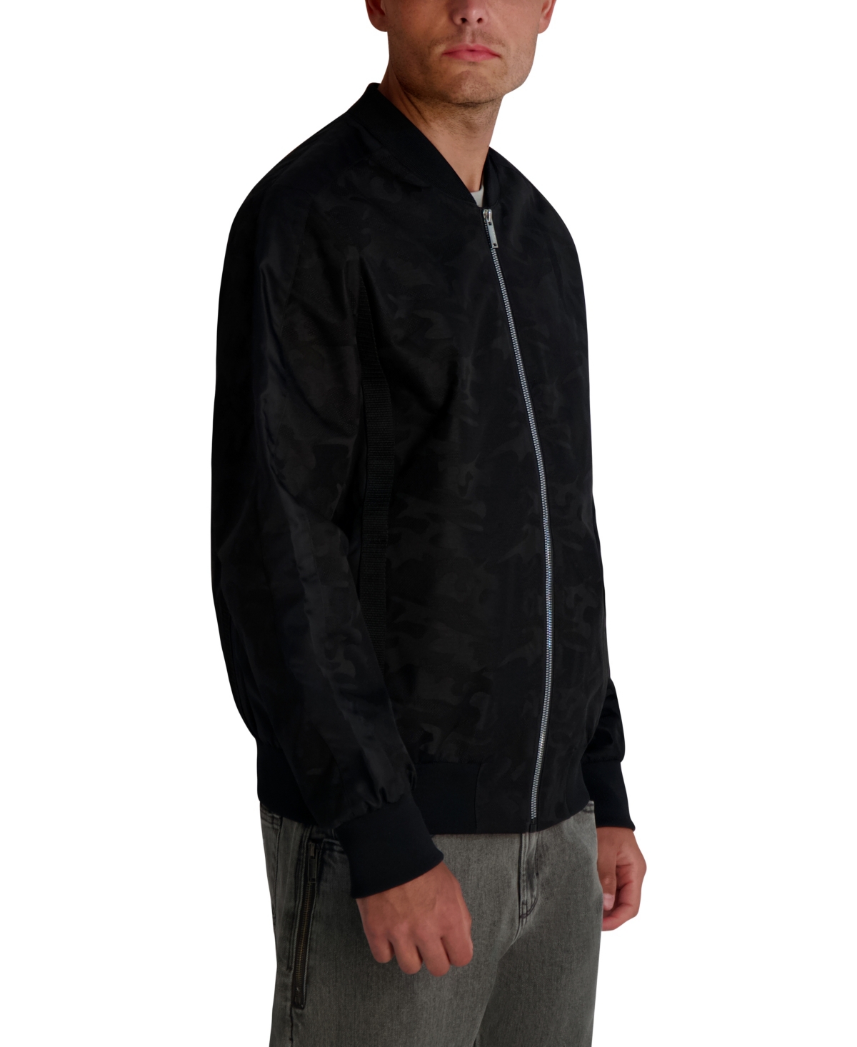 Karl Lagerfeld Paris Men's Camo Bomber Jacket
