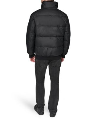 Men's Sherpa Lined Stand Collar Puffer Jacket