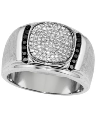 Macy's - White and Black Diamond Ring (10-3/4 ct. t.w.) in Sterling Silver