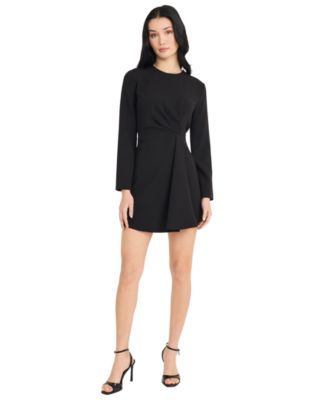 Donna Morgan - Women's Long-Sleeve Crewneck Dress