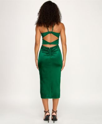 Juniors' Sateen Sweetheart Midi Dress