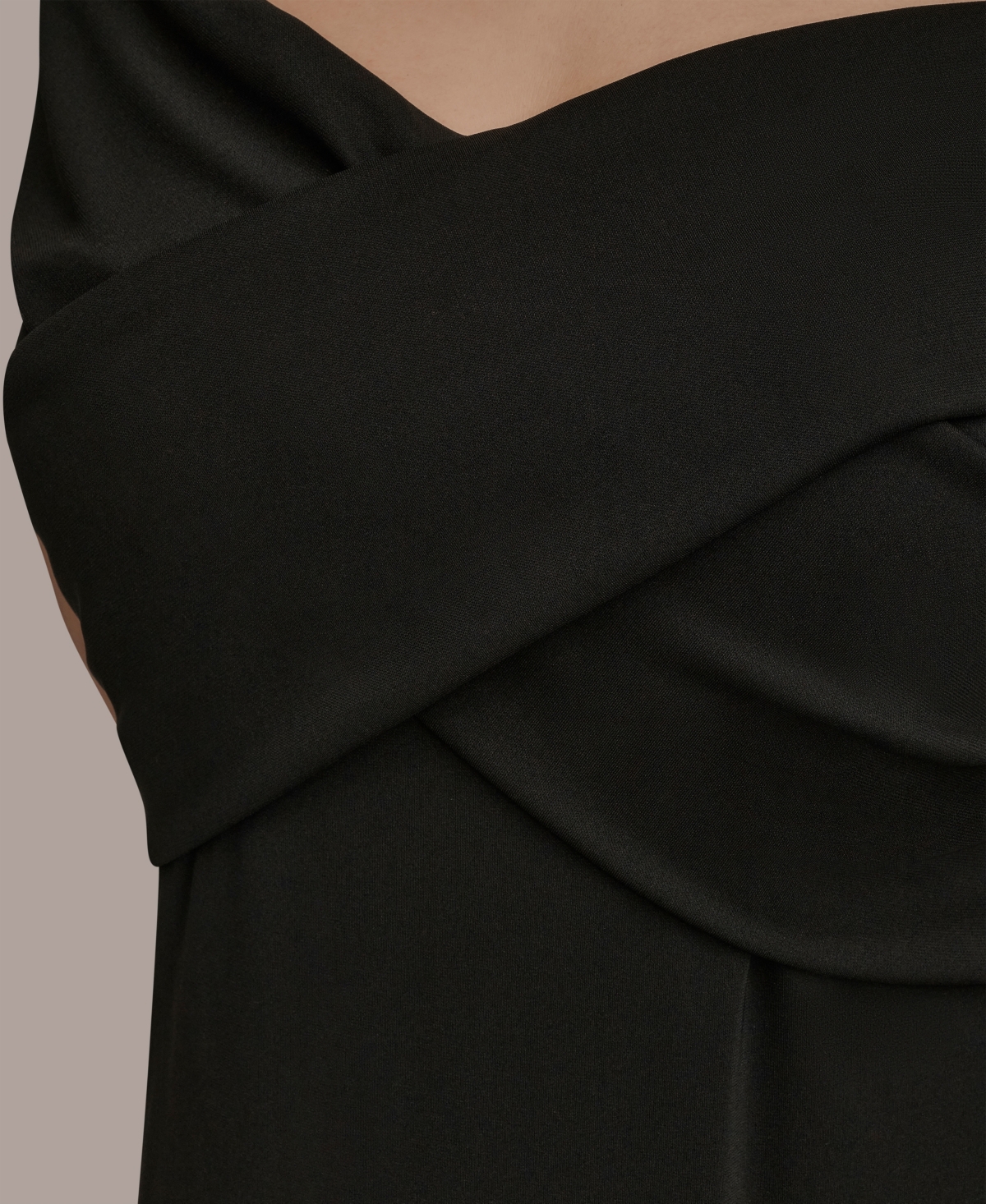 Donna Karan New York Plus V-Neck A-Line Dress