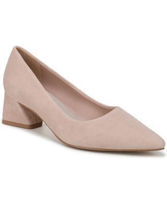 Women's Racer Pointed Toe Block Heel Pumps