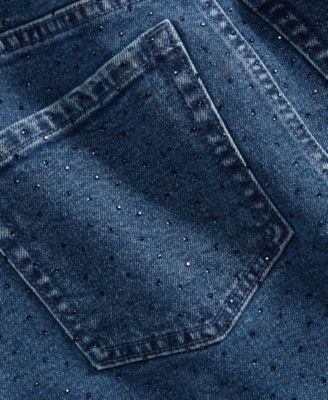 Women's Studded Denim Cotton Midi Skirt, Macy's Exclusive