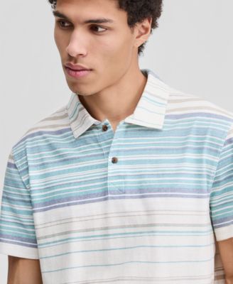 Men's Colin Short-Sleeve Striped Polo Shirt, Macy's Exclusive