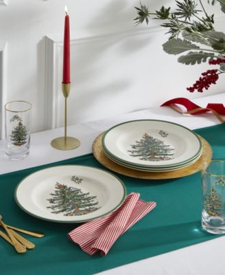 Christmas Tree Salad Plates, Set of 8