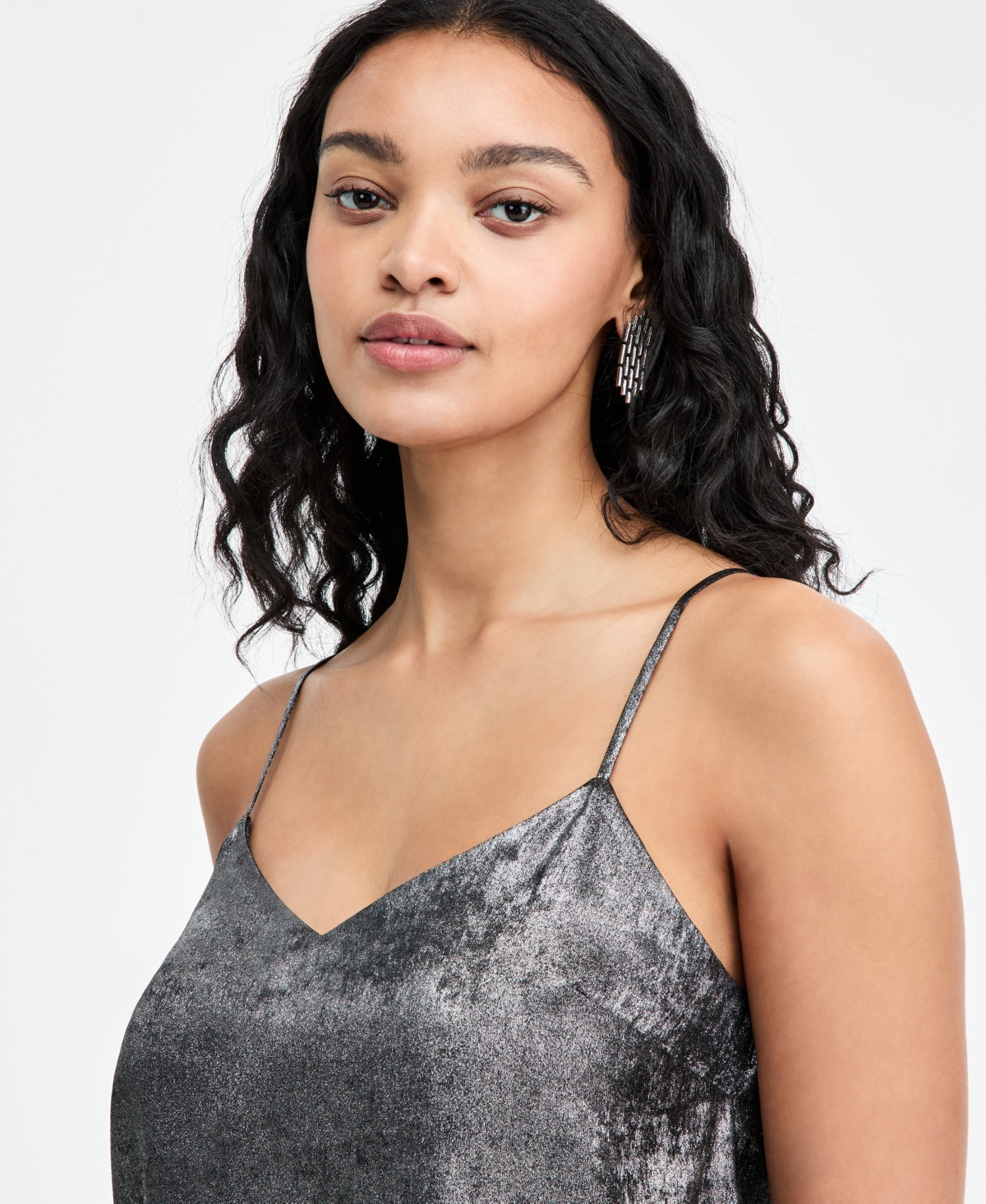 On 34th Juniors' Metallic V-Neck Camisole Top, Macy's Exclusive