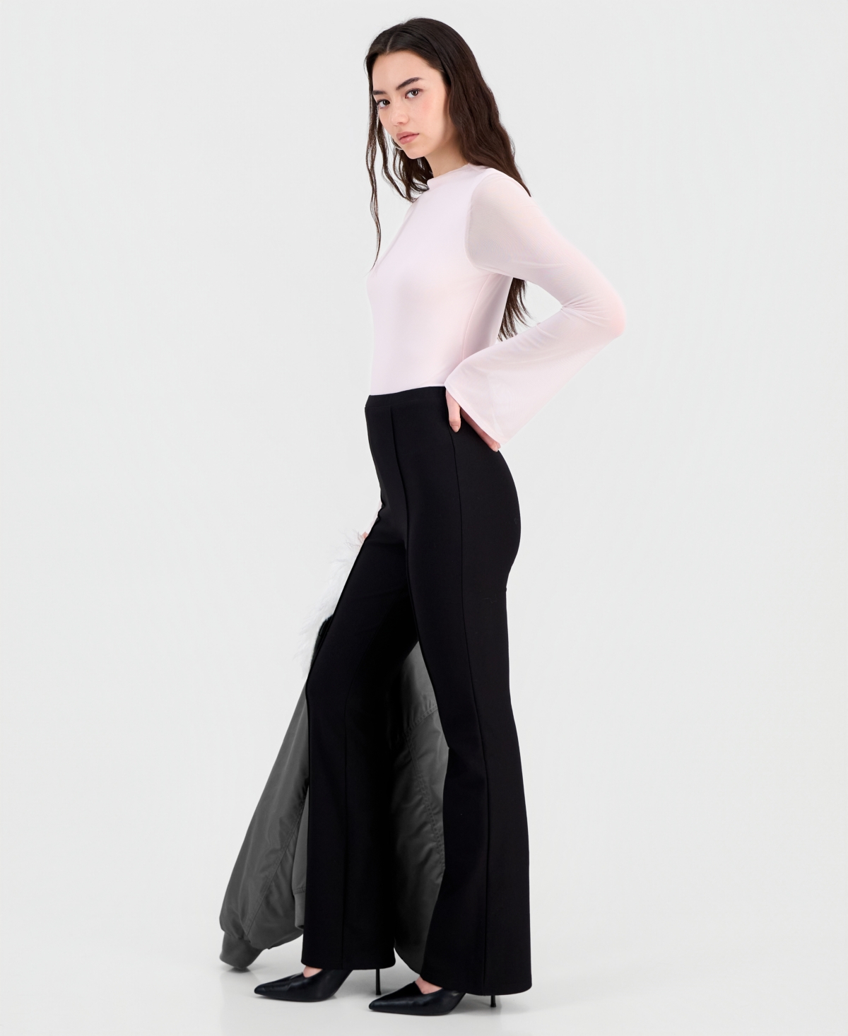 Bar Iii Women's Pull-On Flare Pants, Macy's Exclusive