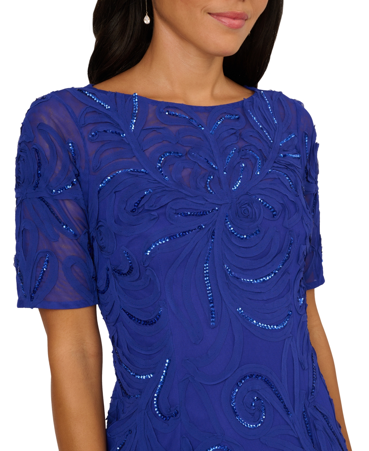 Adrianna Papell Women's Soutache Column Maxi Dress