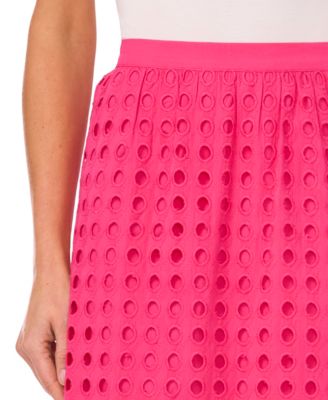 Women's Circle Eyelet Midi Skirt