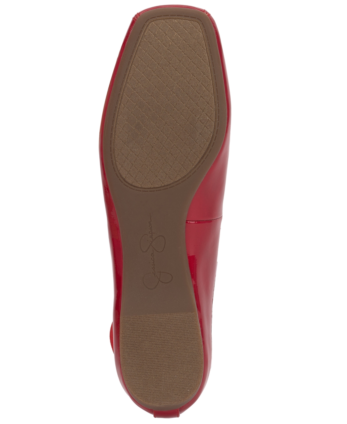 Jessica Simpson Women's Mandalaye Elastic Criss-cross Ankle Strap Ballet Flats In Red