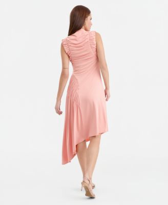 Women's Ruched Asymmetric Midi Dress, Macy's Exclusive