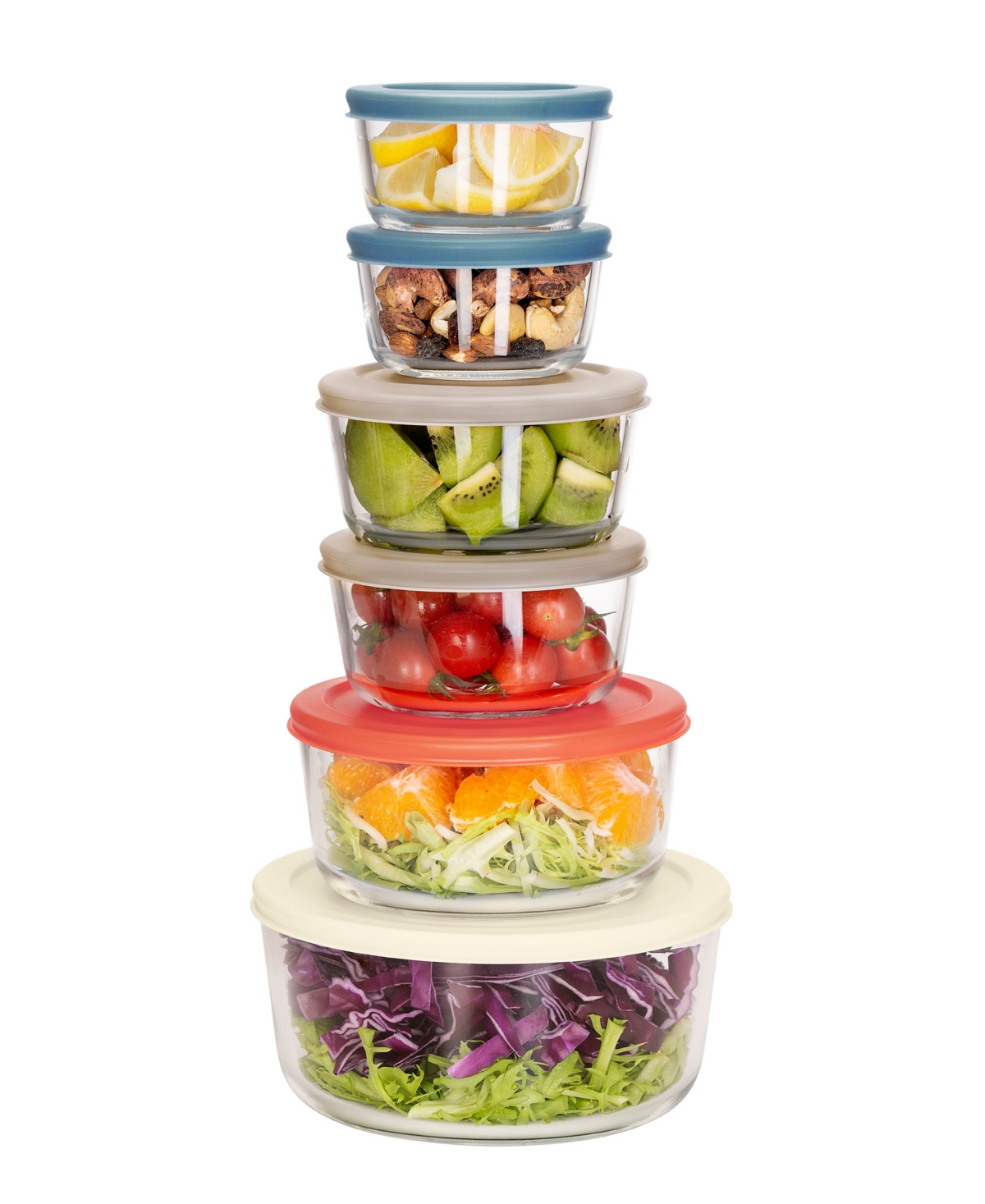 Art & Cook 12-piece Glass Food Storage Container Set In Multi