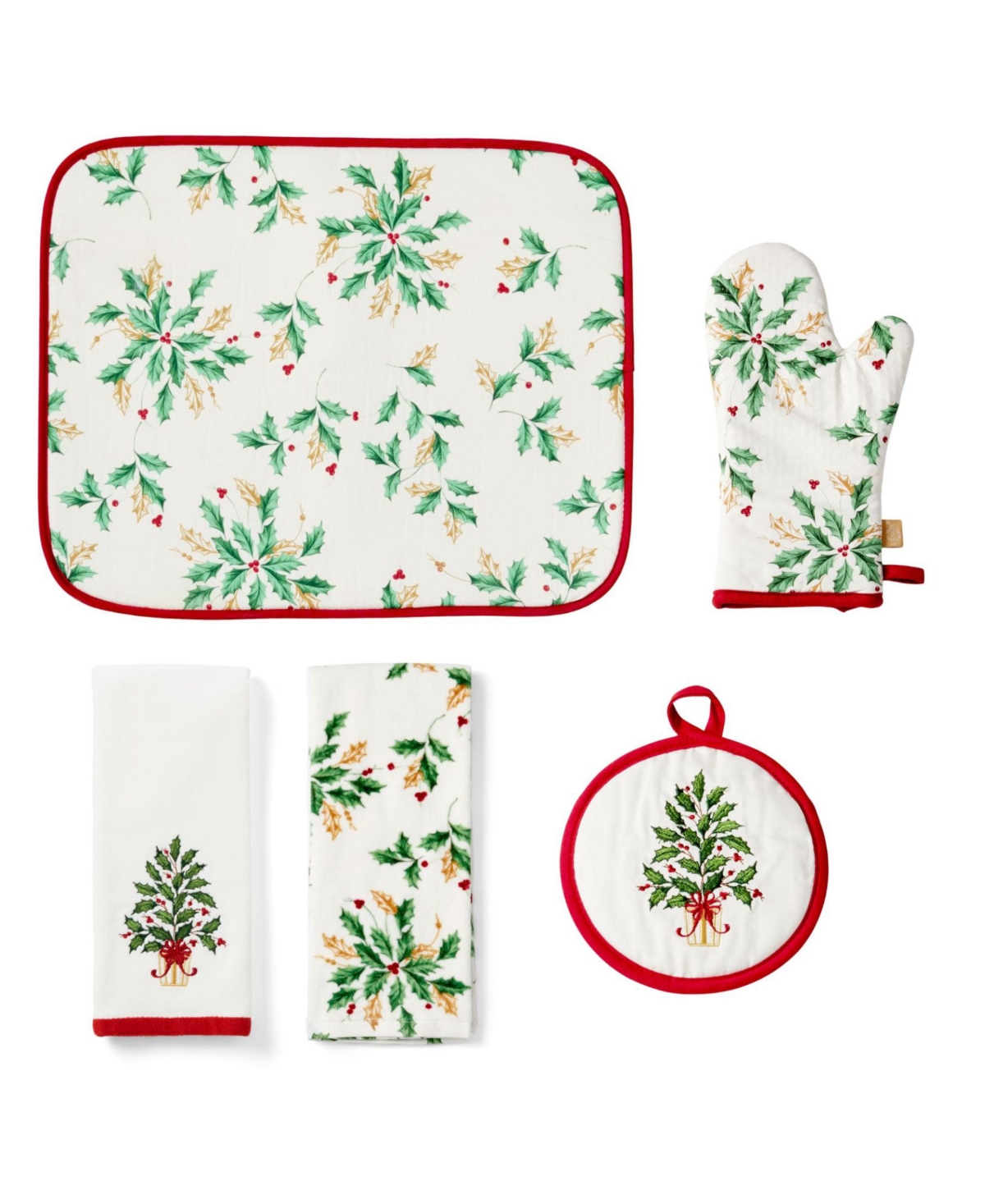 Lenox Holiday Cotton Kitchen Gift Set of 5 Pieces