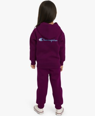 Toddler Girls' Pull-On Hoodie and Joggers, 2-Piece Set