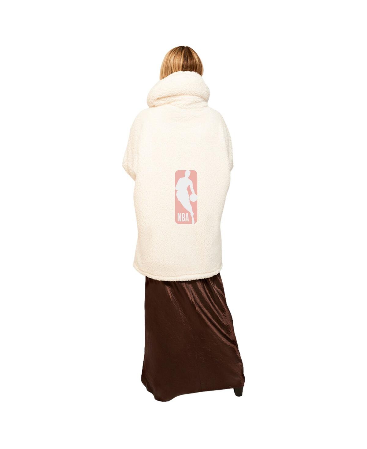 Jill Martin Men's And Women's Cream Nba Breast Cancer Awareness Oversized Hooded Lounger In White